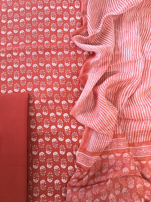 Pure Modal Printed Suit - Blue